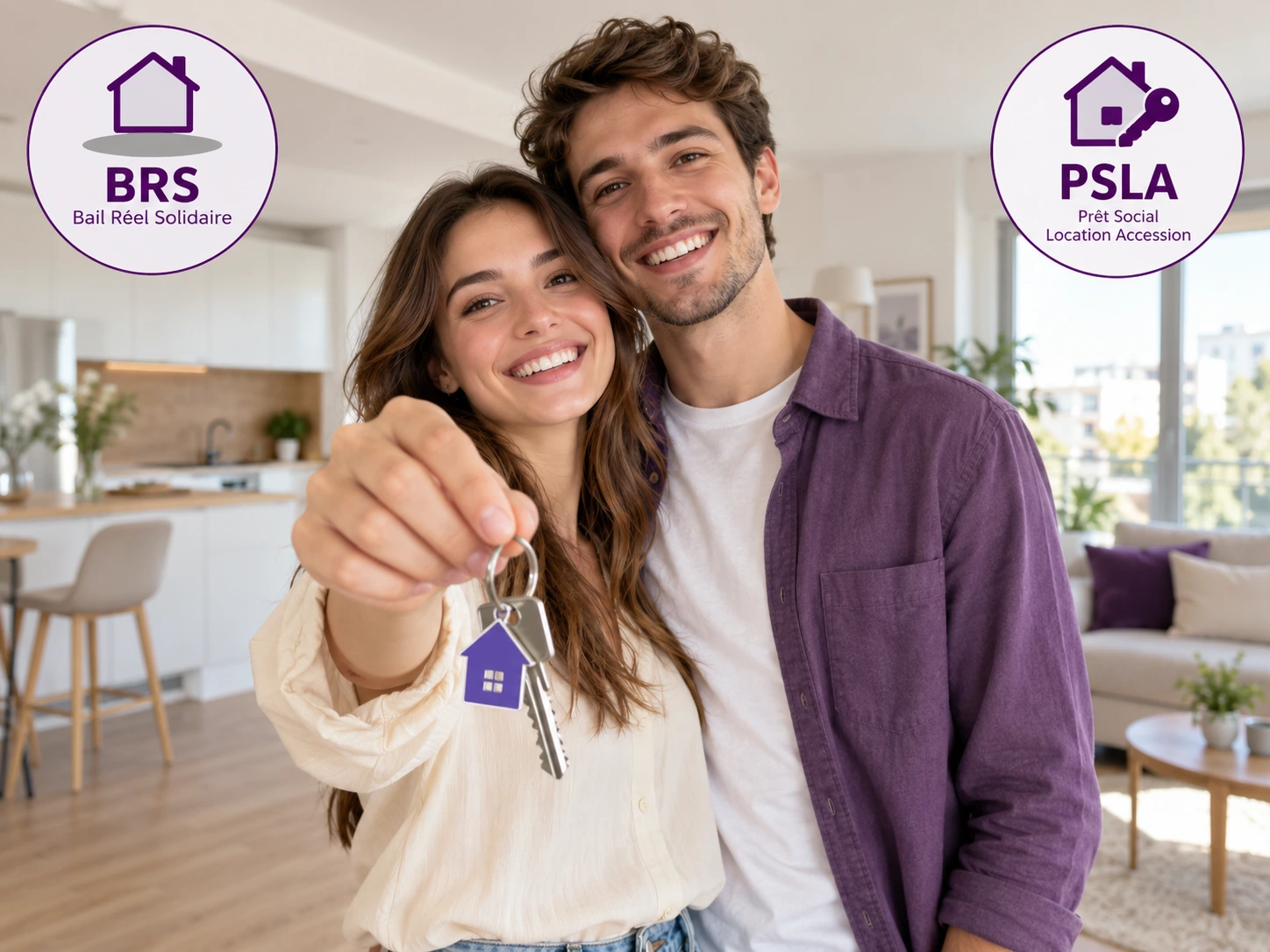 Image d’un jeune couple qui vient de devenir propriétaire